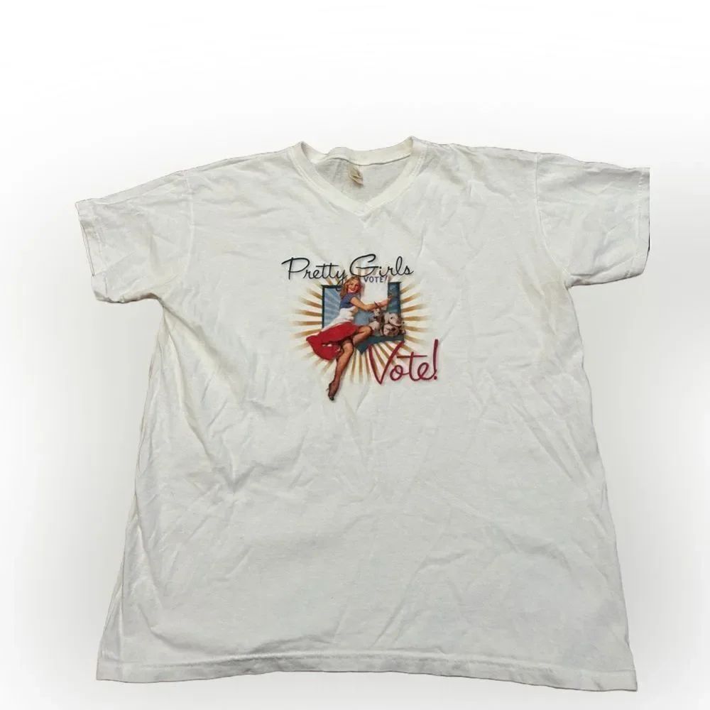 Vintage Style Pretty Girls Vote Election Tshirt